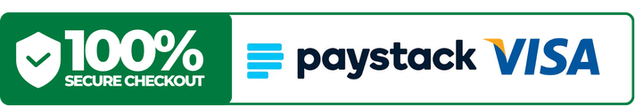 100% secure checkout — Paystack, Visa
